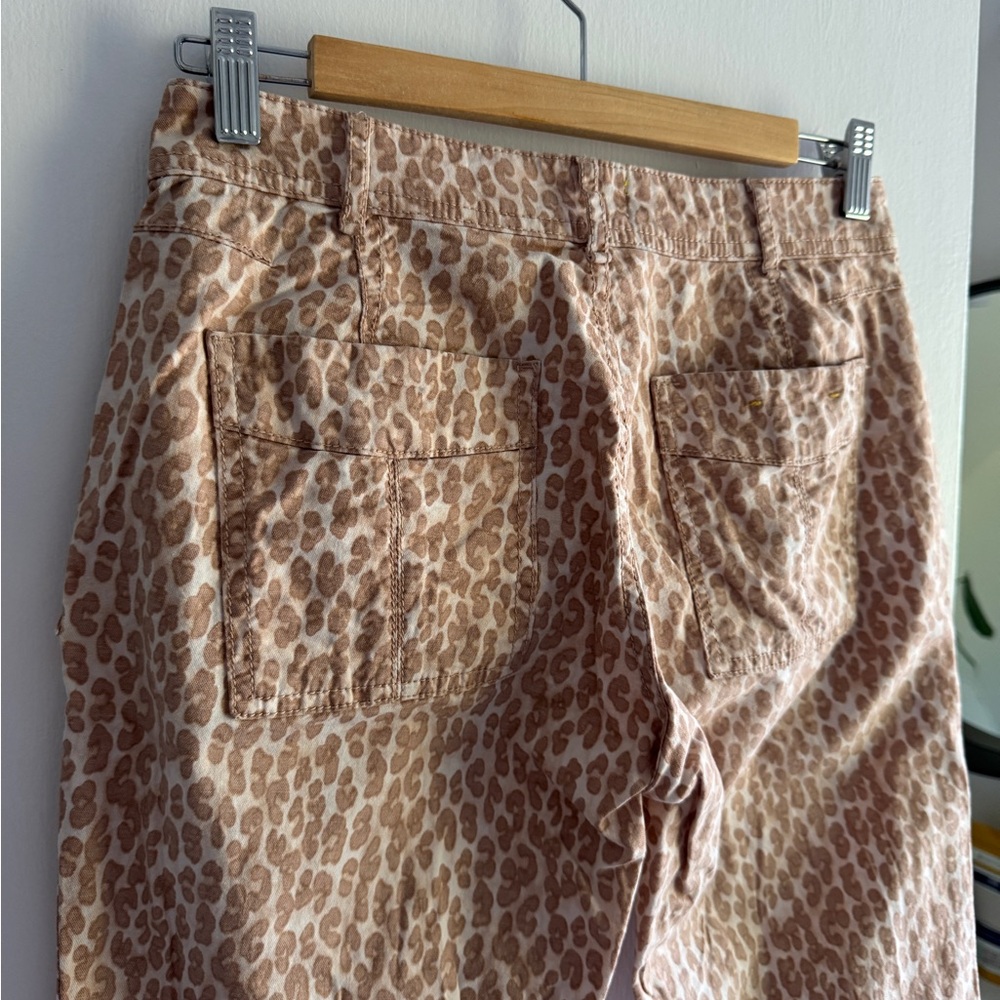 Anthropologie Wanderer Cropped Utility Pants Animal Print (cheetah)
